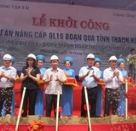 Khởi công DA nâng cấp QL15 đoạn qua tỉnh Thanh Hóa - VĨNH HƯNG JSC