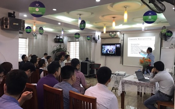 Vĩnh Hưng đào tạo  về sản phẩm chống thấm - Vinh Hung JSC