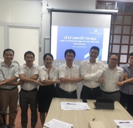 LỄ KÝ CAM KẾT THI ĐUA CÔNG TY CP XÂY DỰNG VÀ KỸ THUẬT V - VĨNH HƯNG JSC